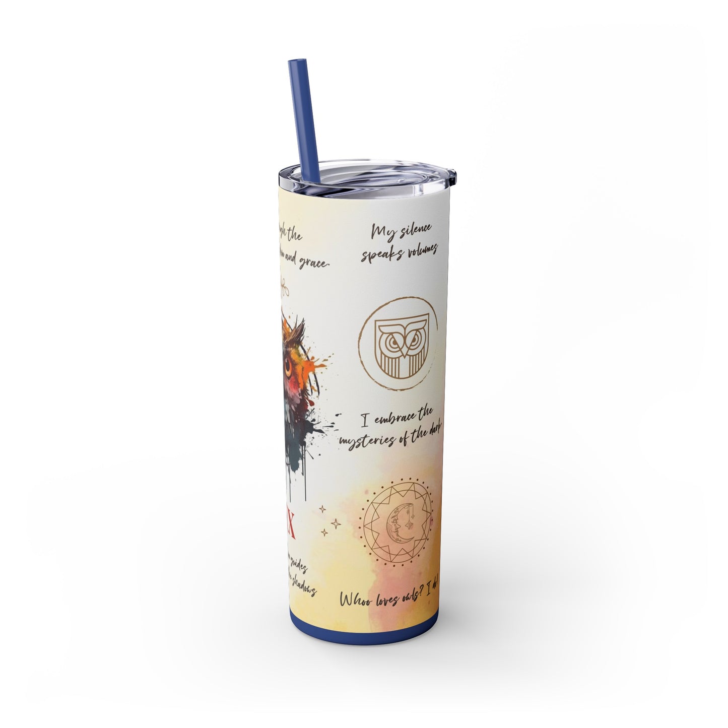 Skinny Tumbler with Straw, 20oz