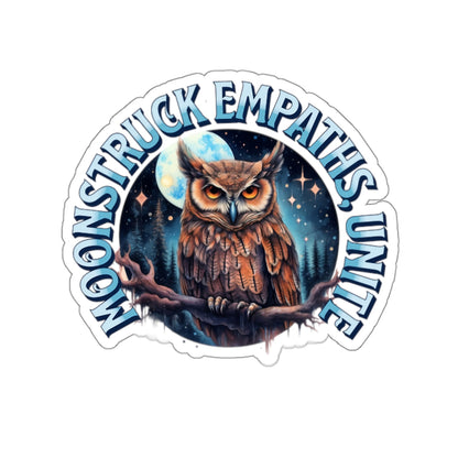 Moonstruck Empath, Unite - Owl Kiss-Cut Stickers