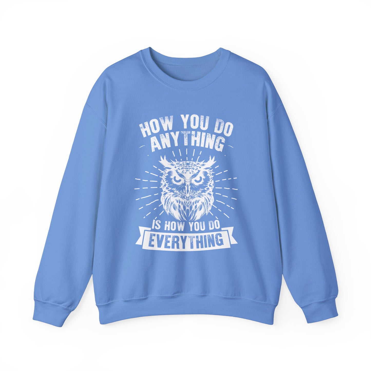 How You Do Anything Is How You Do Everything Owl T-Shirt - Inspirational Owl Design Sweater, Motivational Gift for Owl Lovers