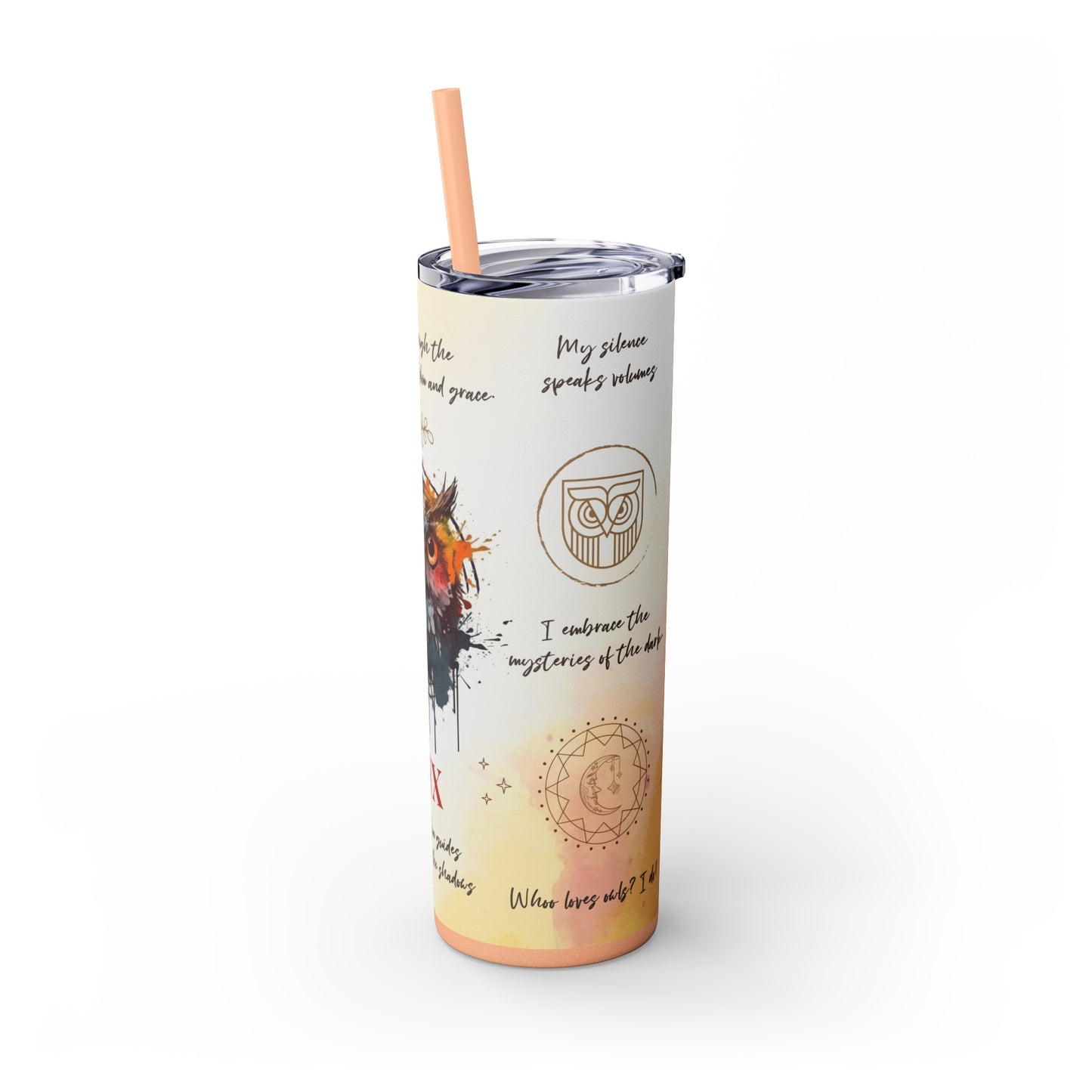 Skinny Tumbler with Straw, 20oz