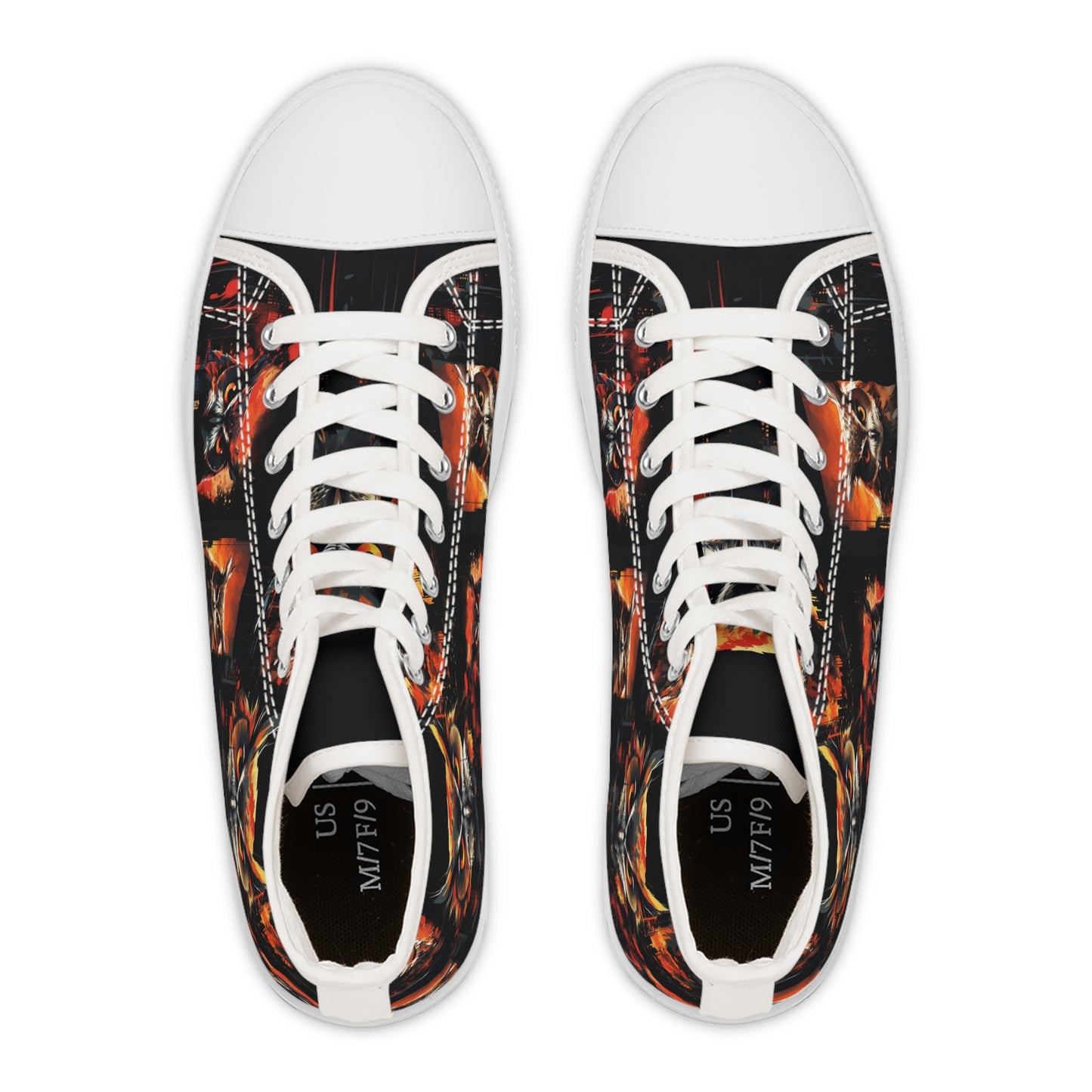 Orange Owl Shoes - Women's High Top Sneakers