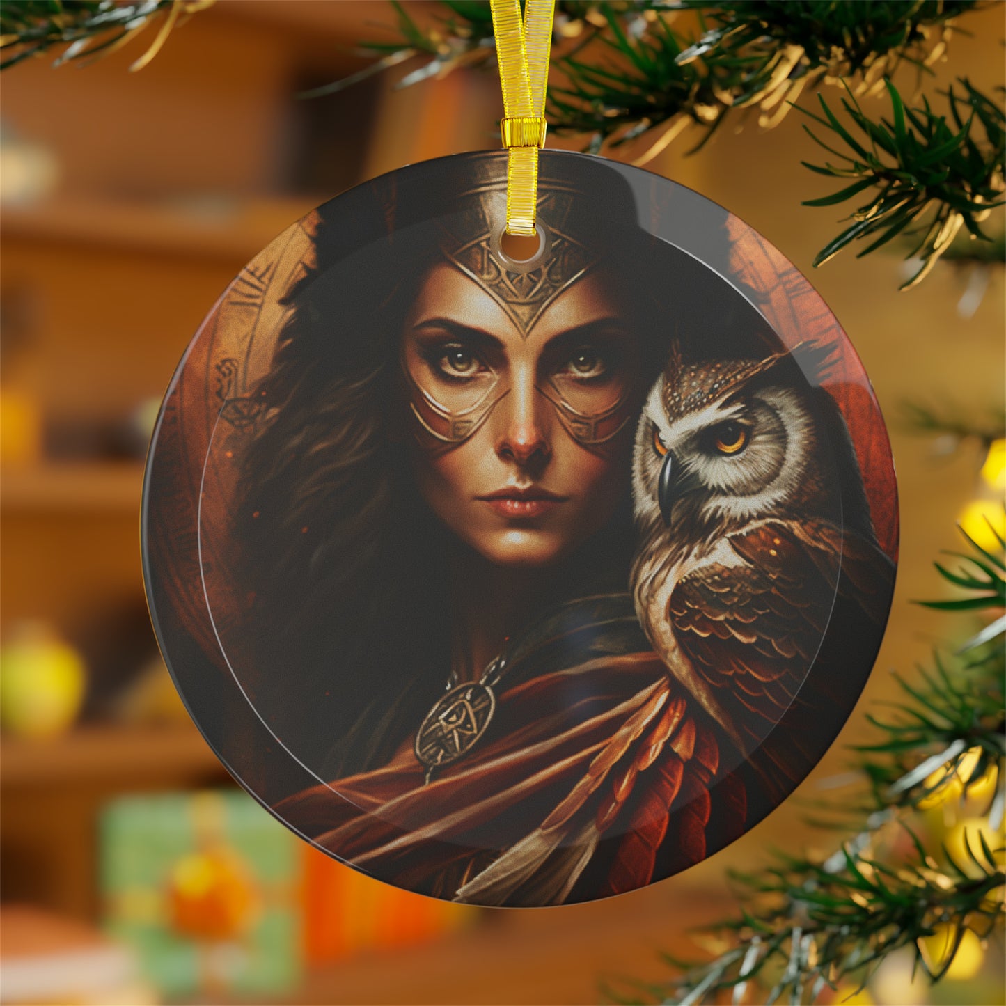 Goddess Athena and Owl - Glass Ornament Bundles