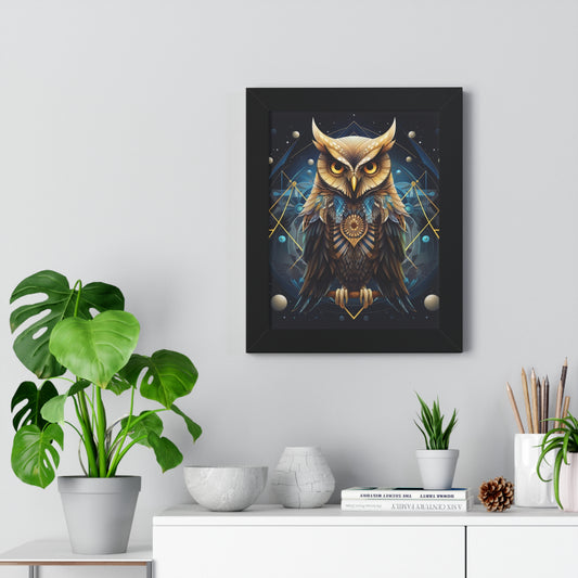 Owl image - Framed Vertical Poster