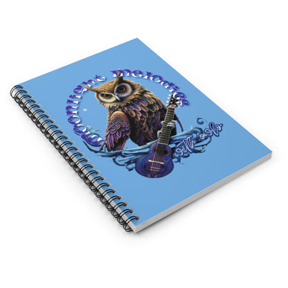 “Moonlight Melodies, With Owls” Spiral Notebook - Ruled Line