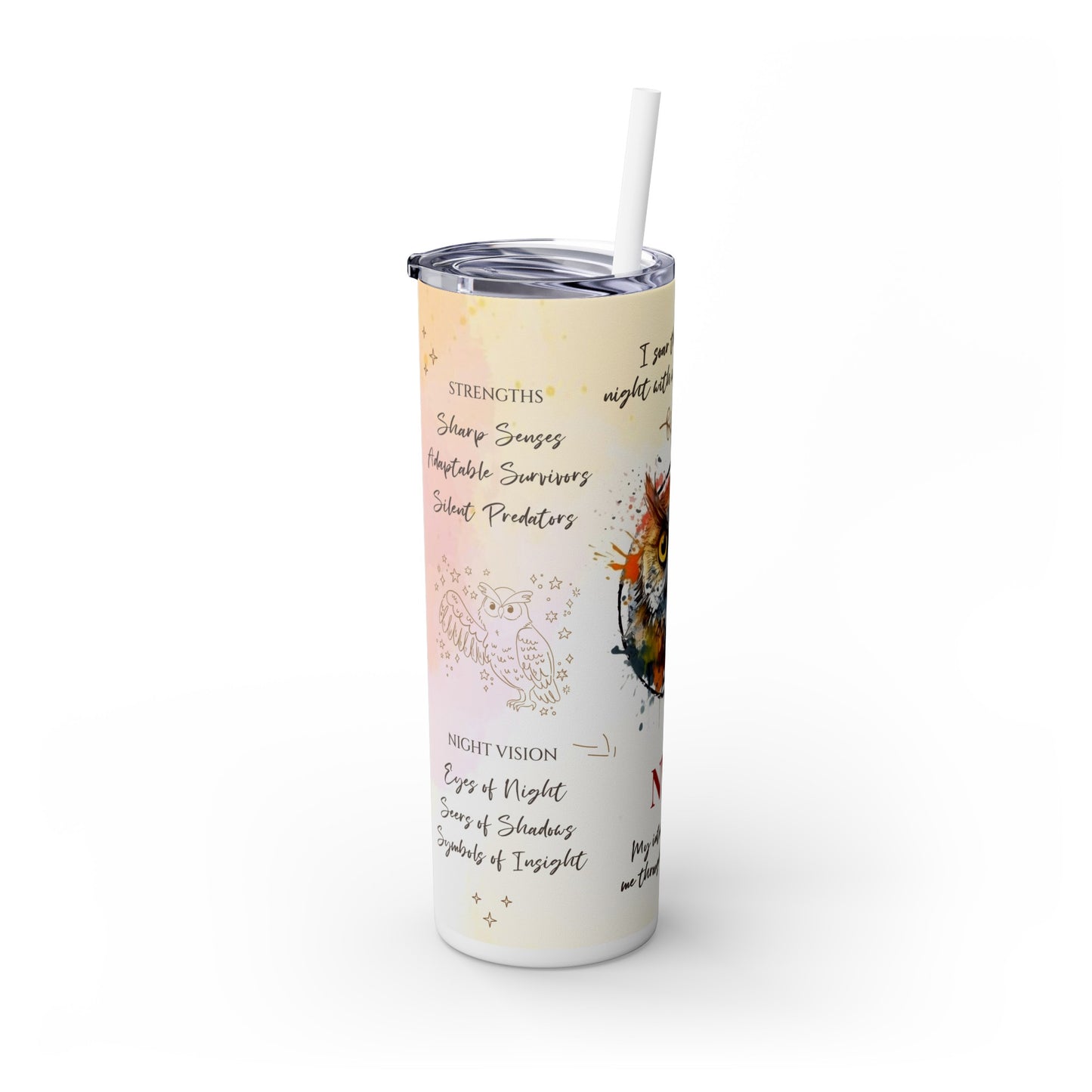 Skinny Tumbler with Straw, 20oz