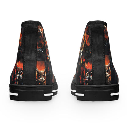 Orange Owl Shoes - Women's High Top Sneakers