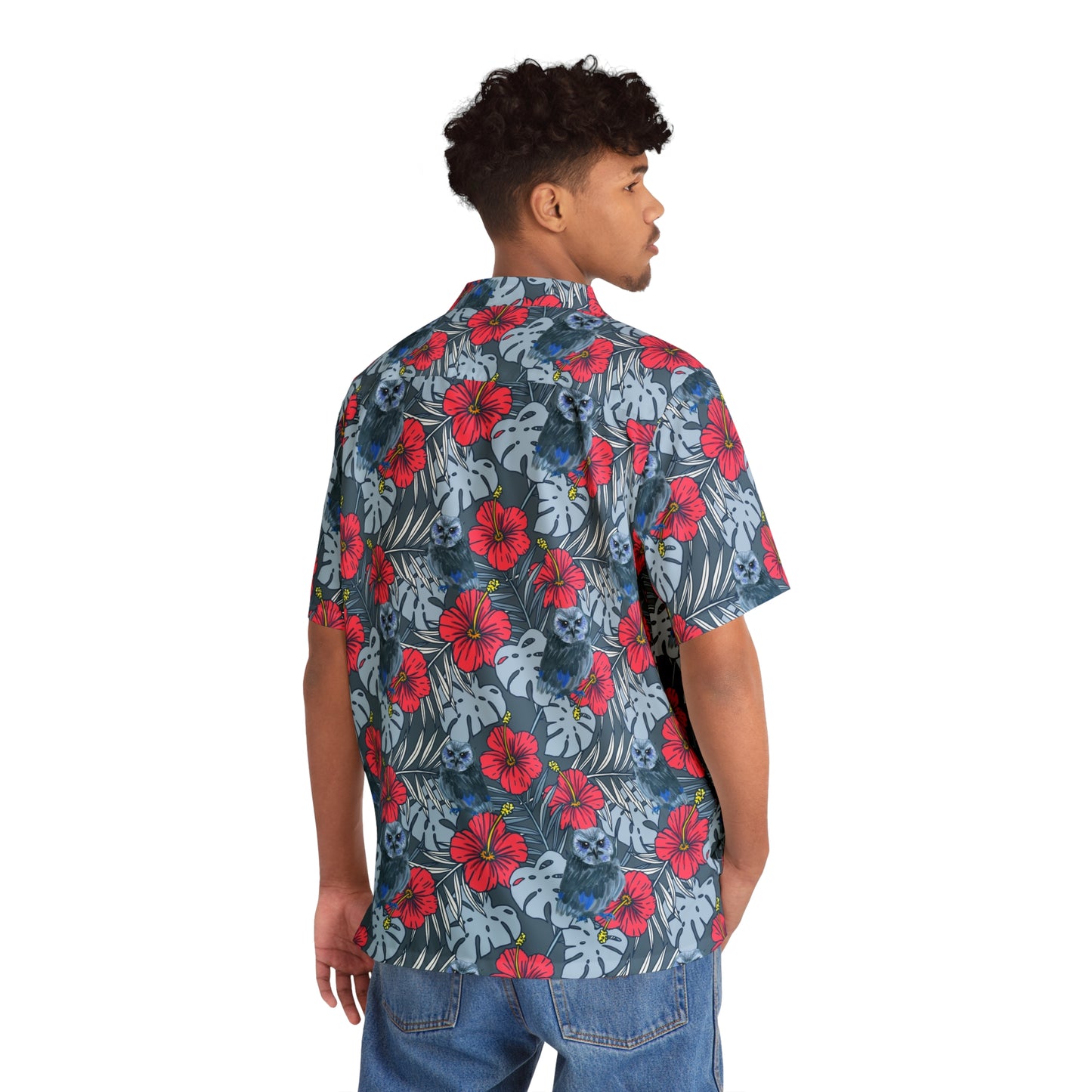 Men's Owl Hawaiian Shirt (AOP)