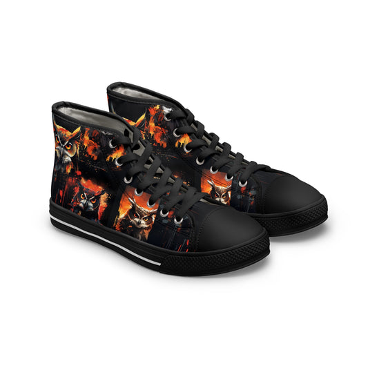 Orange Owl Shoes - Women's High Top Sneakers