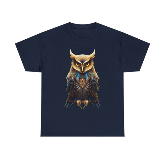 Owl T-shirt, Unisex Heavy Cotton Tee