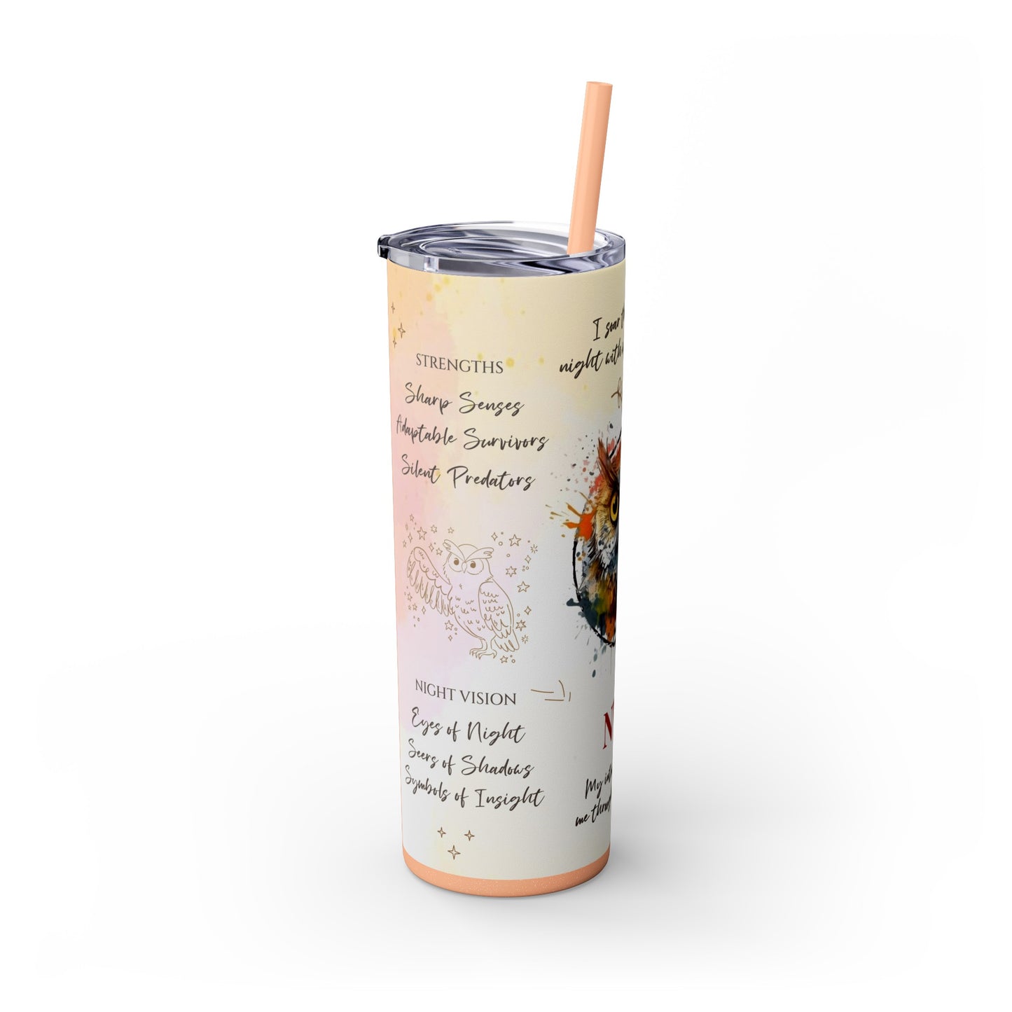 Skinny Tumbler with Straw, 20oz