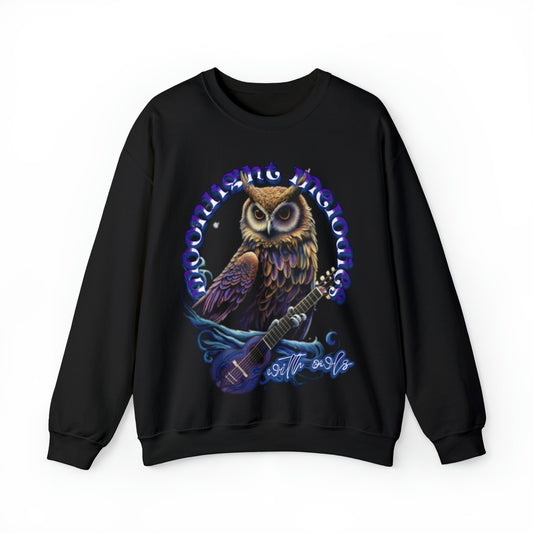 “Moonlight Melodies With Owls” Sweater - Unisex Heavy Blend™ Crewneck Sweatshirt