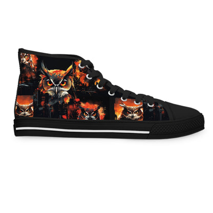 Orange Owl Shoes - Women's High Top Sneakers