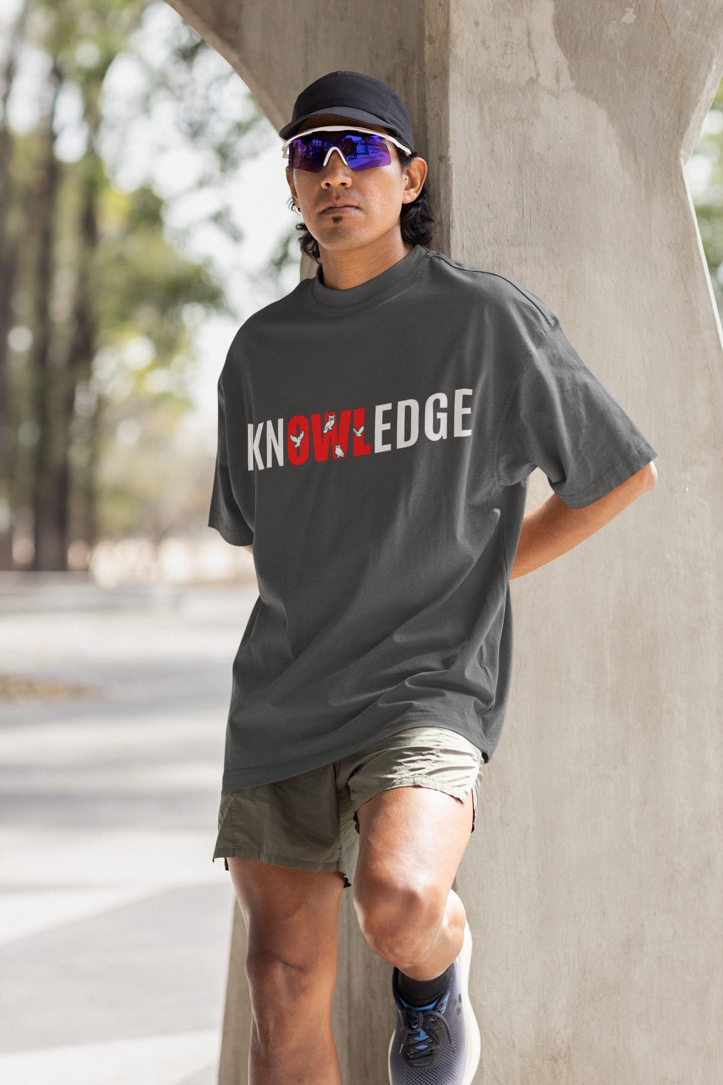 knOWLedge Dark Print Shirt - Sustainable Spiritual Tee, Boho Mindfulness Clothing